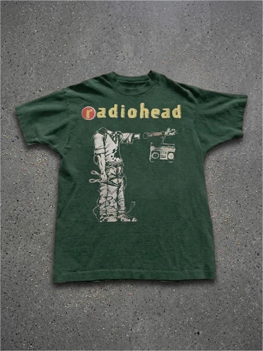 Gildan Dark Green Radiohead Graphic Tee
